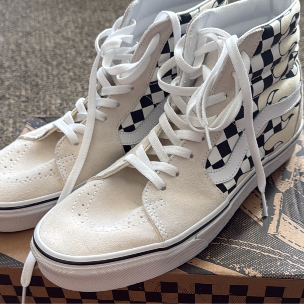 Vans Flame Checkered High-Tops Sk8 Hi